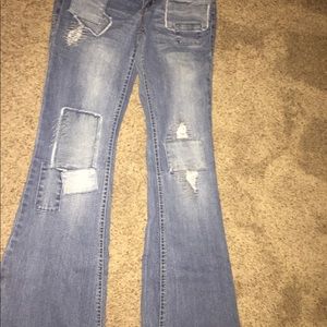 Material Girl patch mark jeans